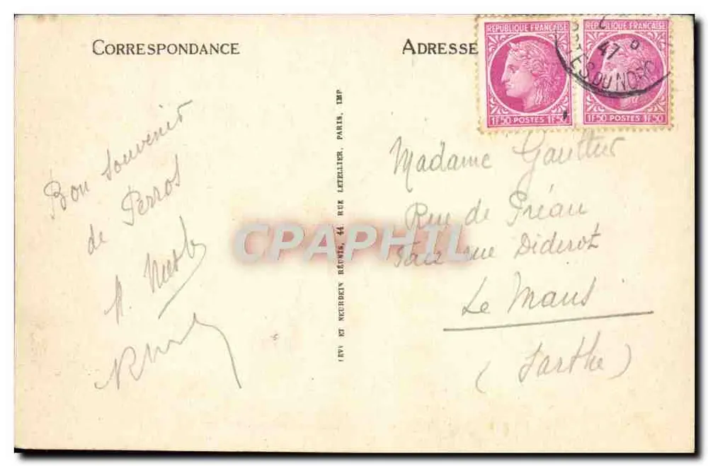 Perros-Guirec — Vista Geral de Trestraou — LL. n°170 - Verso