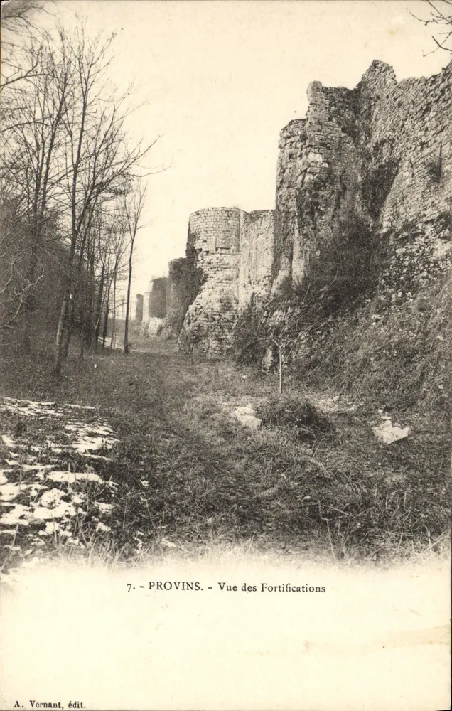 Provins — Vista das Fortificações — A. Vernant, editor - Frente