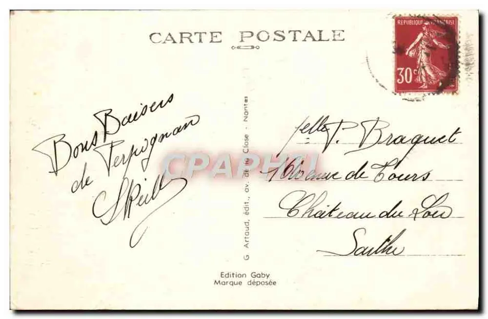 Perpignan — O Castillet — Gaby - Verso