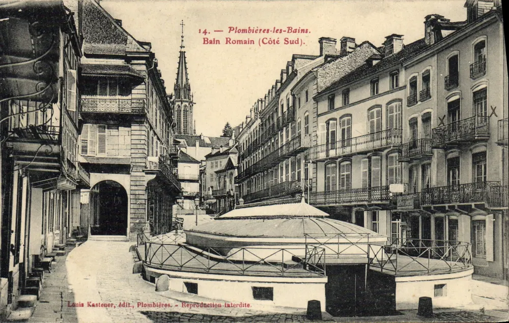 Plombières-les-Bains — Banho Romano (Lado Sul) — Louis Kastener, editor, Plombières - Frente