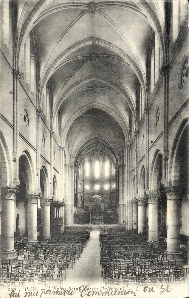 Pau - La Chiesa di San Martino (Interno) — Editore L. Se - Recto
