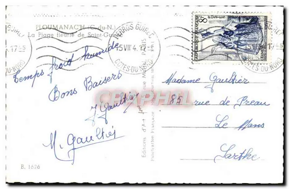 Praia florida de Saint-Guénolé — Ploumanach (Côtes-du-Nord) — Edições d'Art - Verso