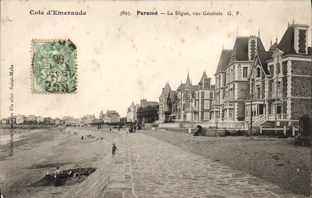 Paramé — A Digue, vista Geral — G. F. (n° 3897) - Frente
