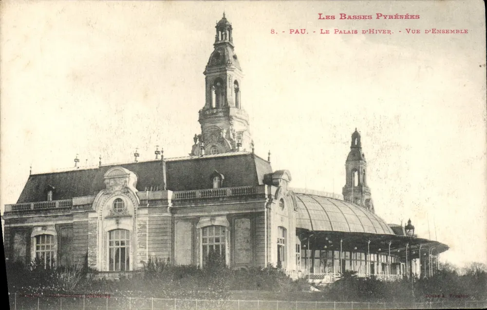 Pau - O Palácio de Inverno - Vista geral — Editor A. Tardieu, n°8 - Frente