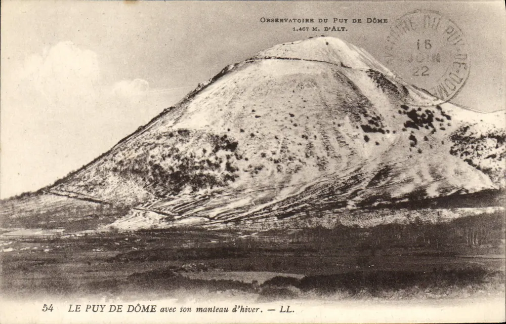 Der Puy de Dôme mit seinem Wintermantel — LL. — Imp. Lévy Fils & Cie, Paris - Vorderseite