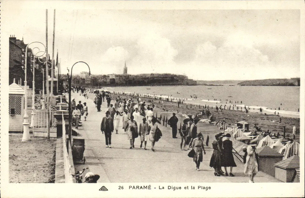 Paramé - A Digue e a Praia — editor A.P.A. n°26 - Frente