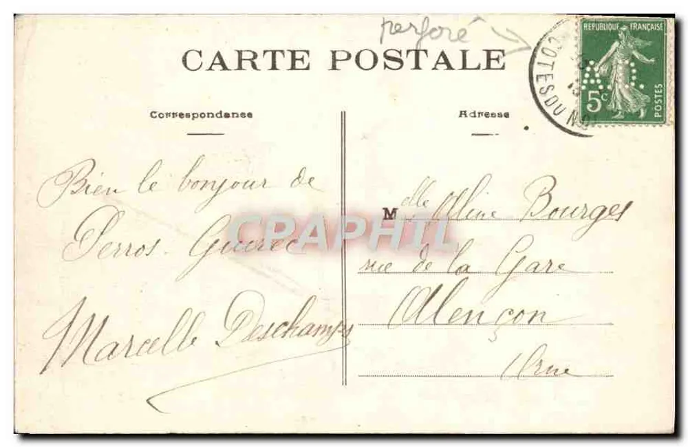 Ploumanac'h (C.-du-N.) - Roca "La Guérite" — Fototipo Vasseiller, Nantes - Reverso