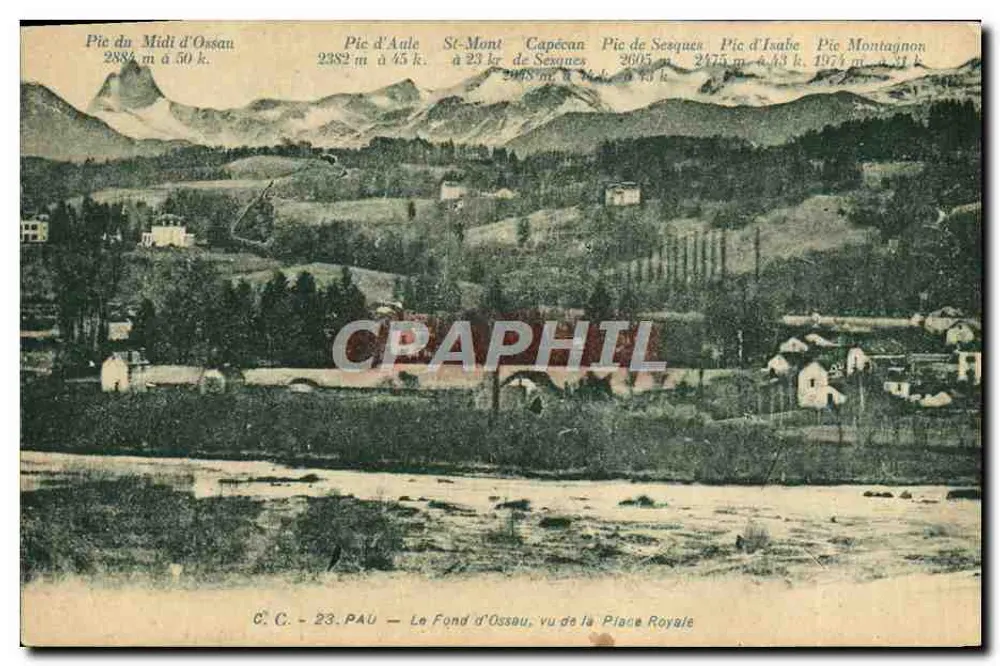 Le Fond d'Ossau, von der Place Royale aus gesehen — C. C. - 23. PAU - Vorderseite