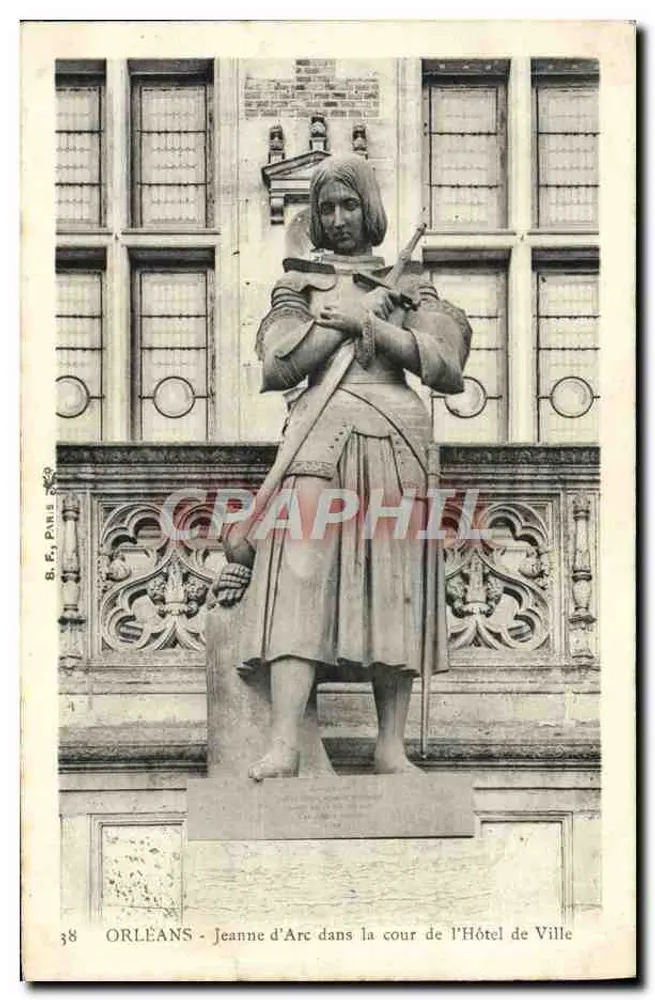 Orléans - Jeanne d'Arc in der Hofe des Rathauses — B.F. Paris, Nr. 38 - Vorderseite