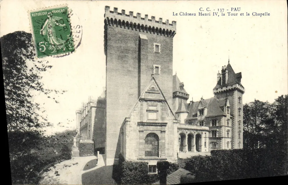 Schloss Henri IV, Turm und Kapelle — Pau — C.C. 137 - Vorderseite