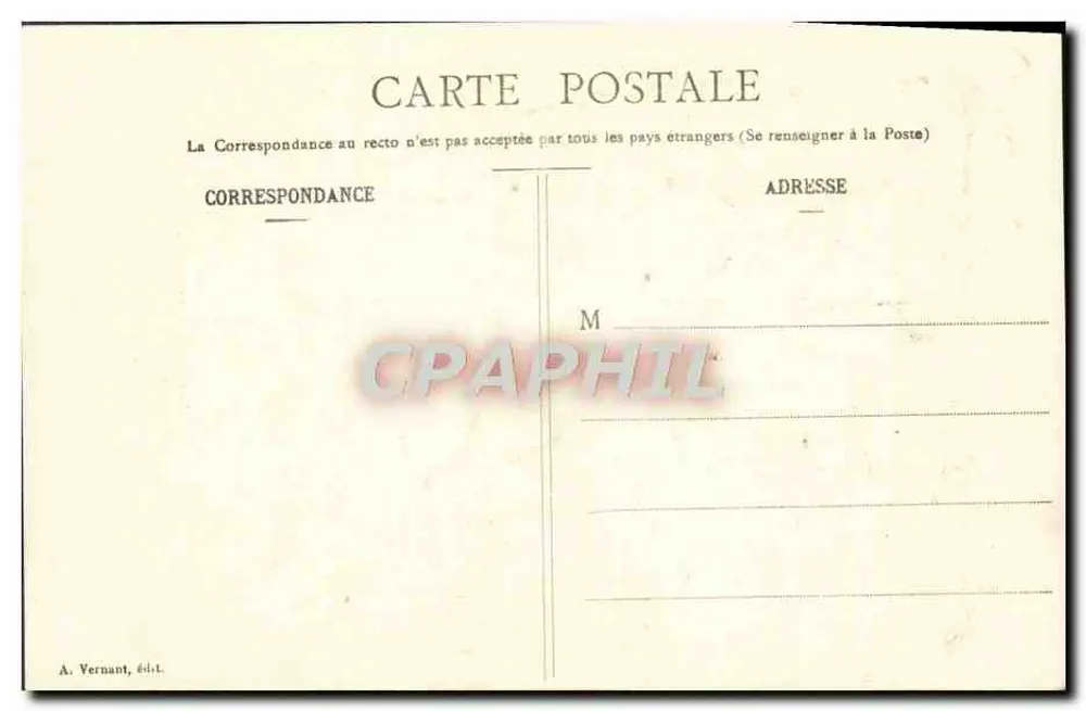 Provins - Portal Sainte-Croix — editor A. Vernant, número de série não visível - Verso