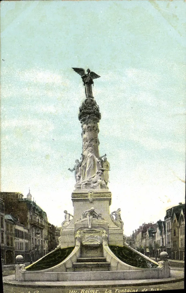 Reims — A Fonte de Sube — editor V. S. (n° 237) - Frente