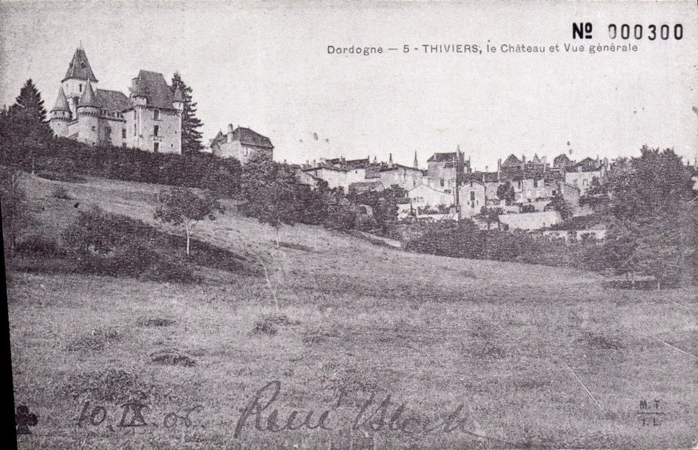 Thiviers — Schloss und allgemeine Ansicht — Imp. Virmouneix, Nr. 000300 - Vorderseite