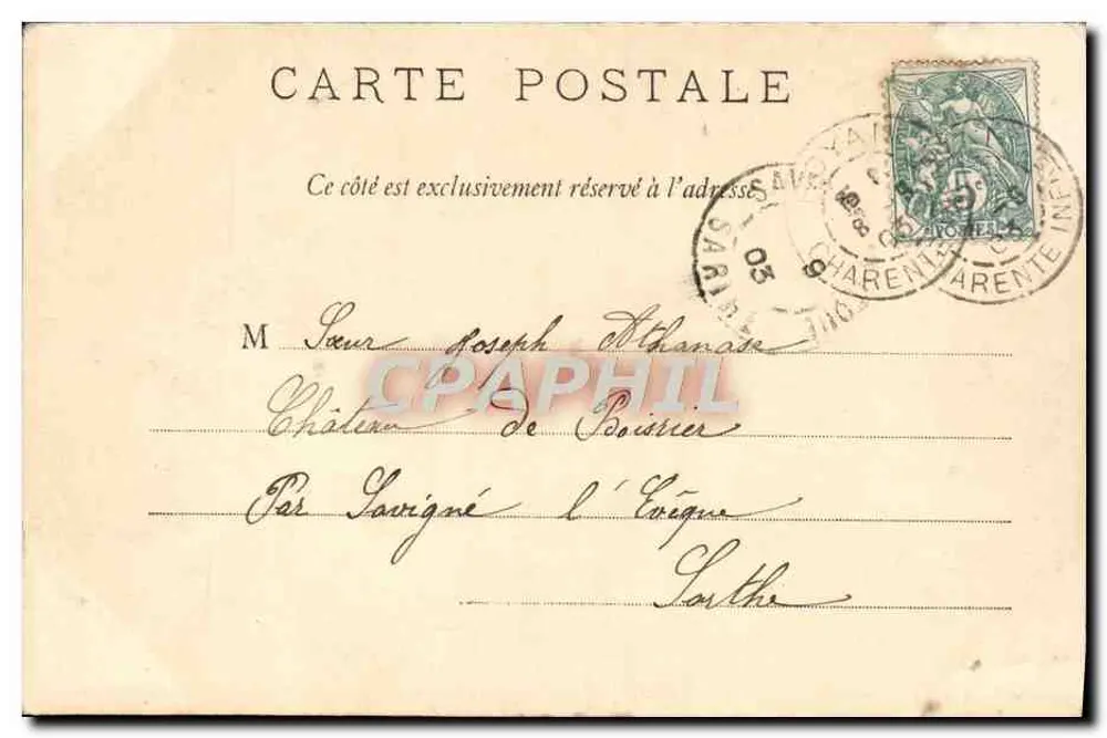 Farol de Cordouan — Royan — J. H. B. Bx. - Verso