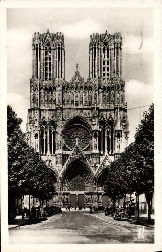 Reims - Fachada da Catedral — editor REA-L-PHOTO C.A.P. n°294 - Frente