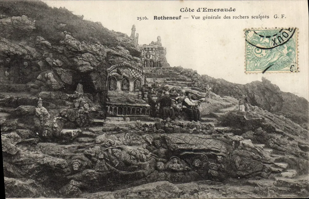 Küste von Émeraude — Allgemeiner Blick auf die geschnitzten Felsen — G.F. n°2516 - Vorderseite