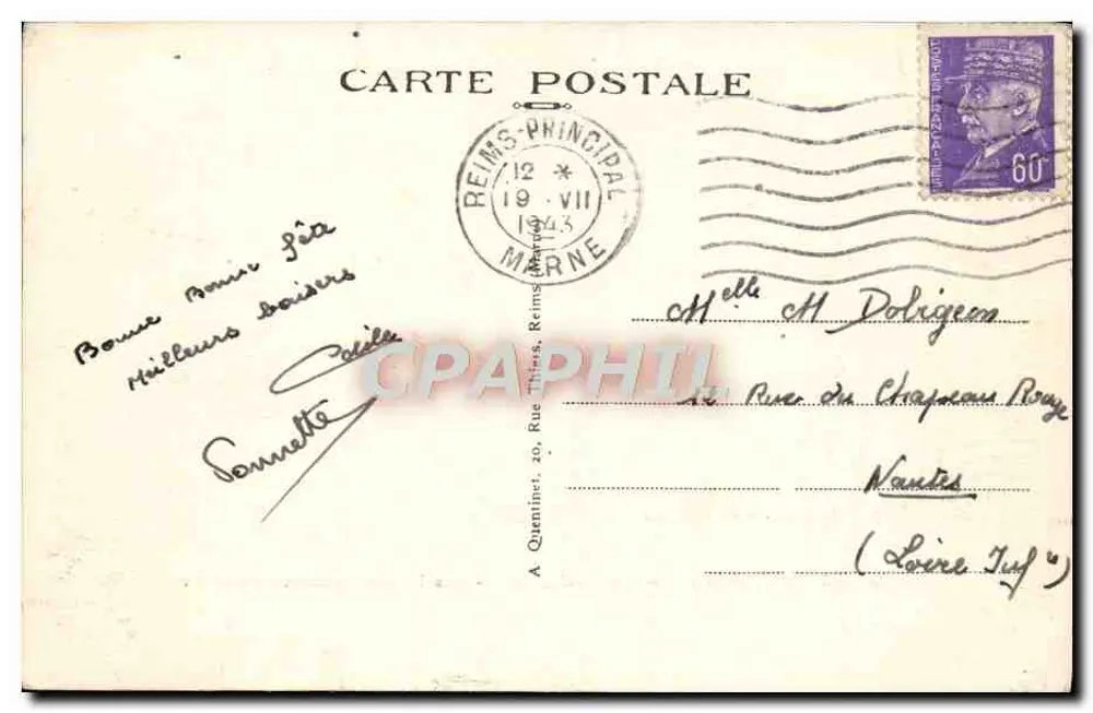 Reims (Marne) — Die Kathedrale — Die Verfluchten in die Hölle gezogen — 102 - Rückseite