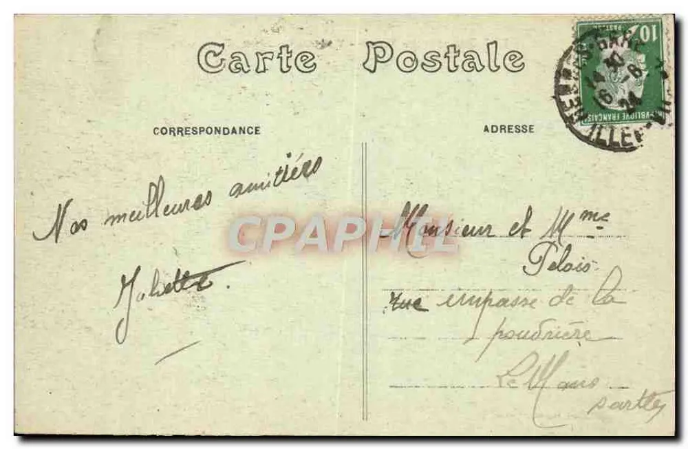 Rennes — Le Thabor — Allgemeiner Blick auf den französischen Garten — A. Lamiré, Verleger, Rennes - Rückseite