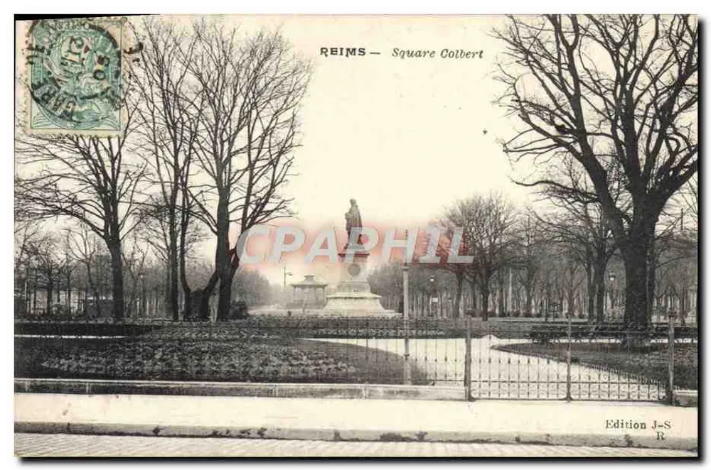 Reims — Square Colbert — Wydawnictwo J-S - Awers