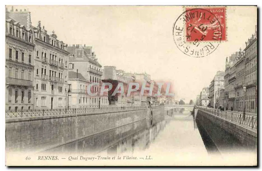 Rennes — Quai Duguay-Trouin und der Fluss Vilaine — LL. - Vorderseite