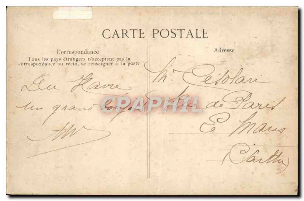 Le Havre — Der Transatlantiker "La Lorraine" — Verlag unbekannt, Seriennummer 190 bis - Rückseite