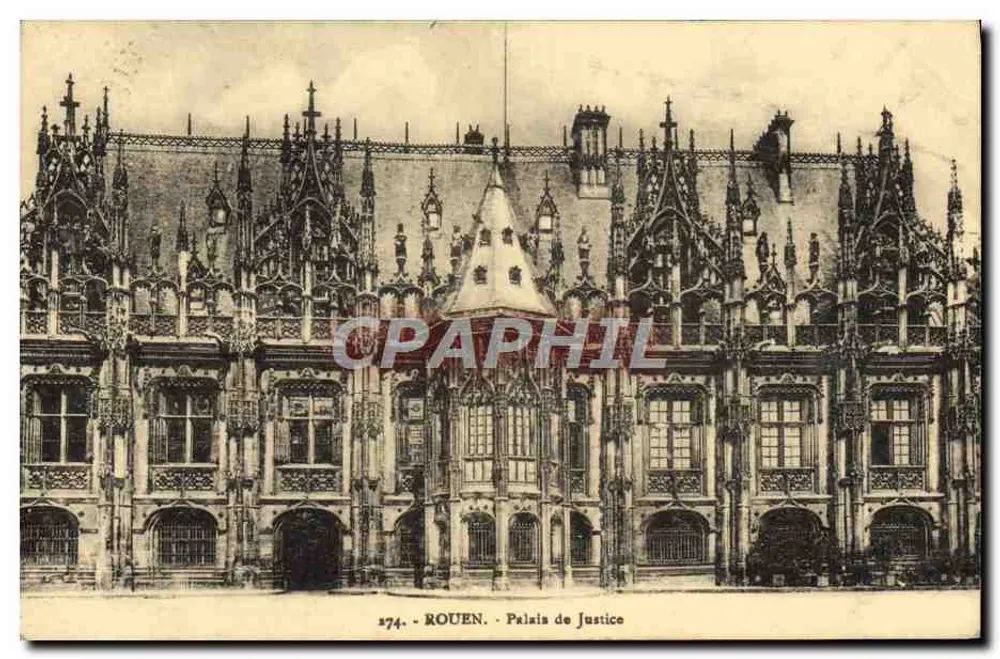 Rouen - Palácio de Justiça — editor desconhecido, n° 274 - Frente