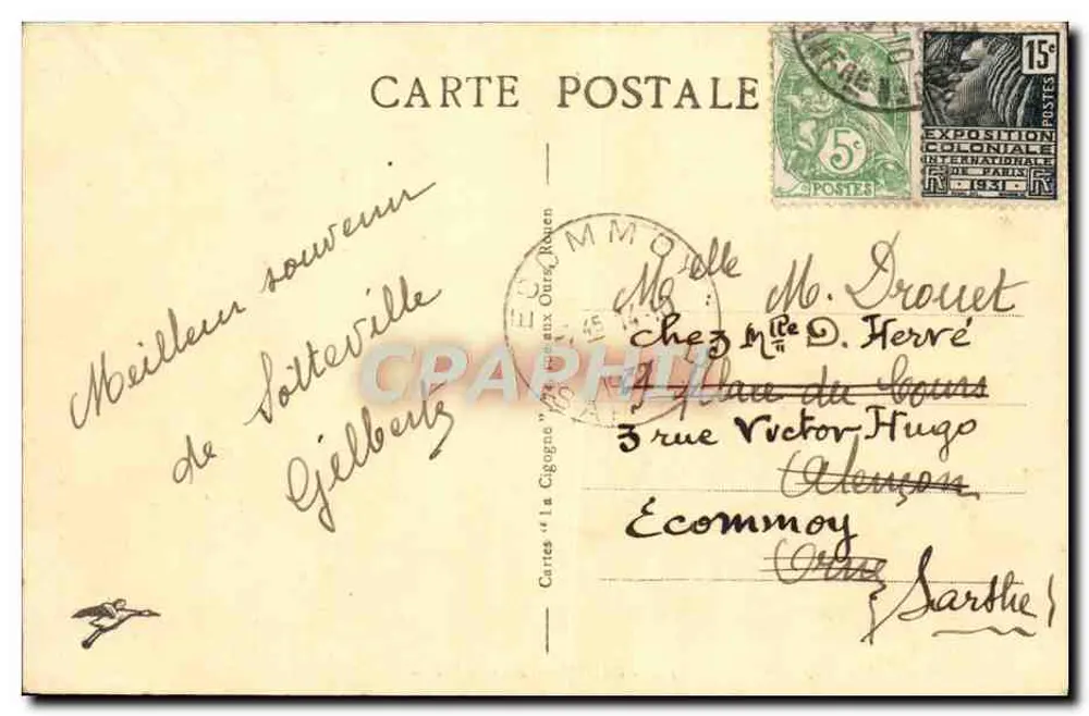 Rouen - Palácio de Justiça — editor desconhecido, n° 274 - Verso