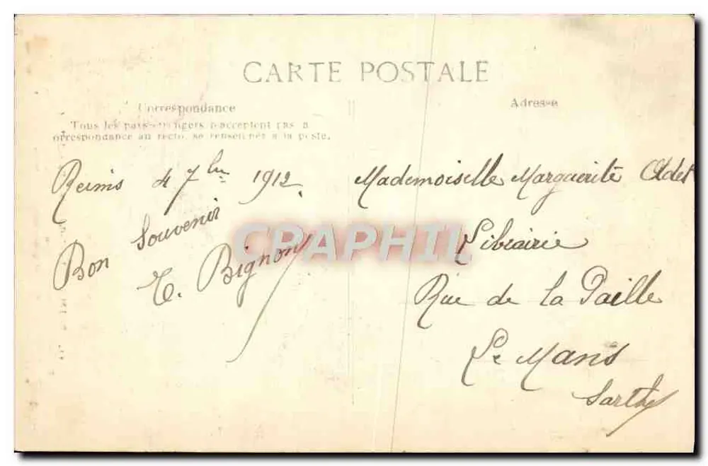 Reims — Die Kathedrale — Nordportal — Verlag E.P.D. n°11 - Rückseite