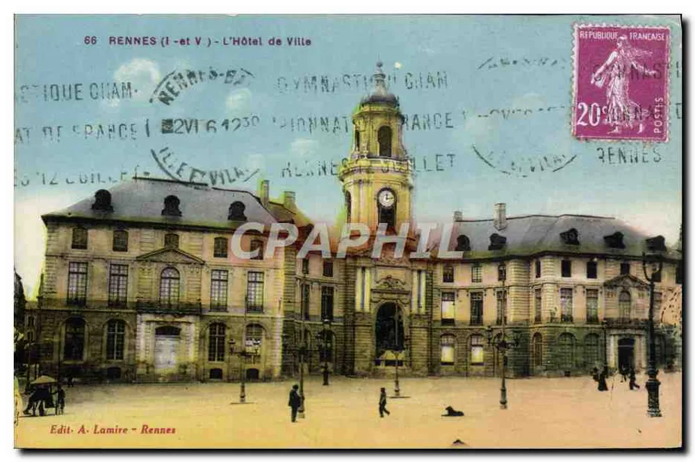 Rennes (I-et V) - O Hotel de Ville — Edit. A. Lamire - Rennes - Frente