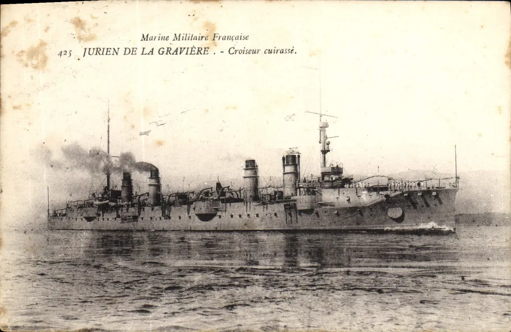 Jurien de La Gravière - Panzerkreuzer — Französische Marine, Nr. 425 - Vorderseite