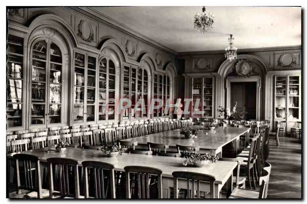 Halle Louis XV — Esszimmer mit Bibliothek — Verlag Ch. W. (Frankreich) - Vorderseite