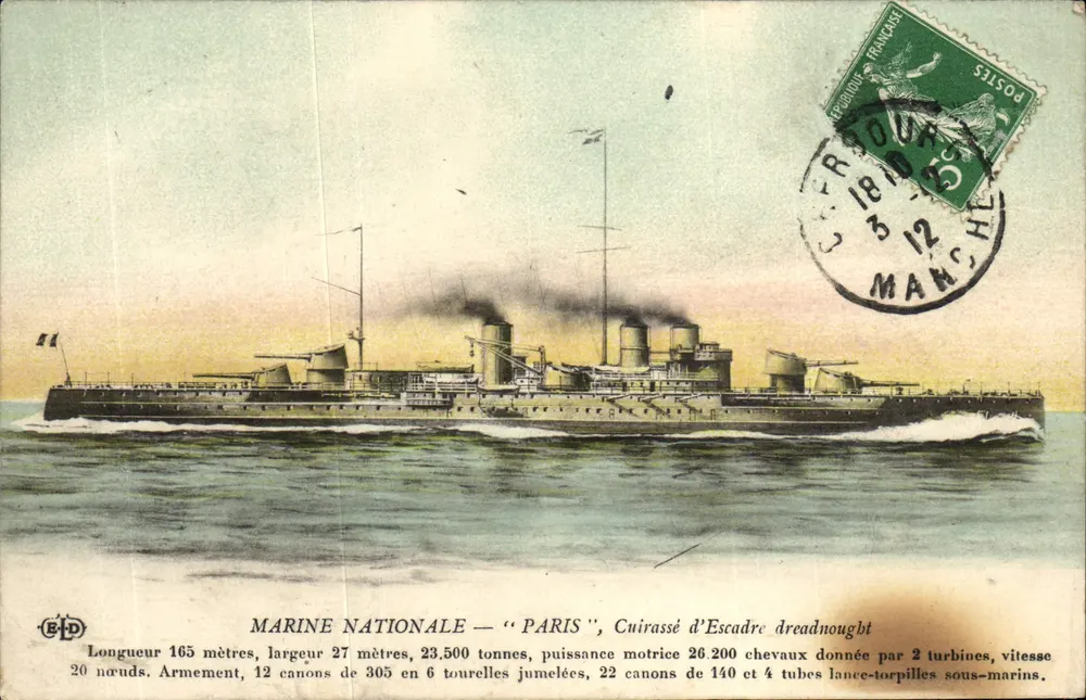 Kreuzer 'Paris' — Marine Nationale — Verlag B.P.D. Nr. 18 - Vorderseite