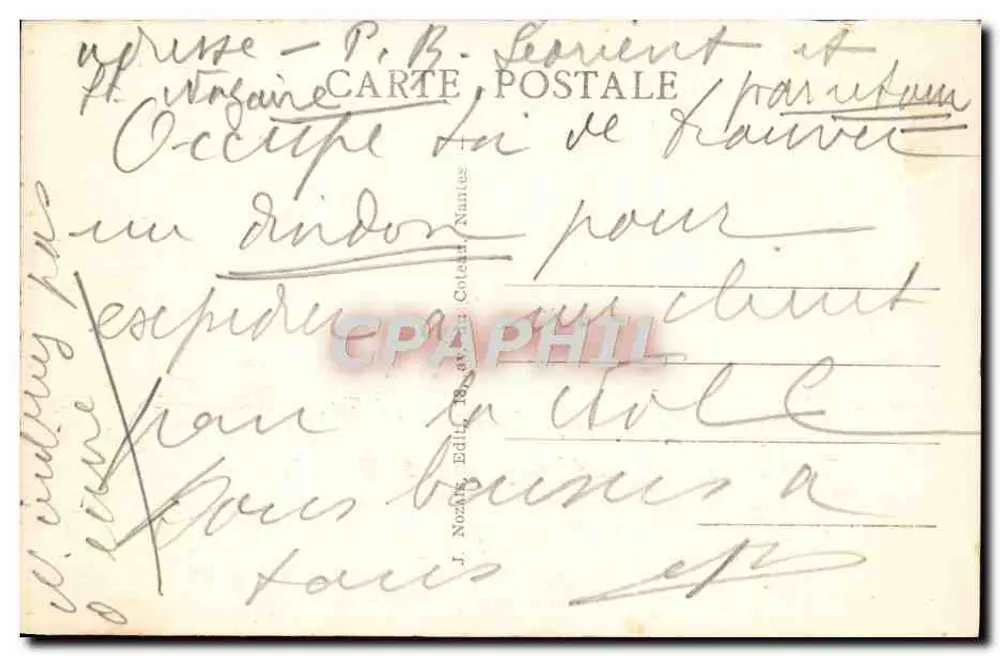 Marinha de Guerra Francesa - « Léopard » — n°187 — J. Nozak, Editor - Verso