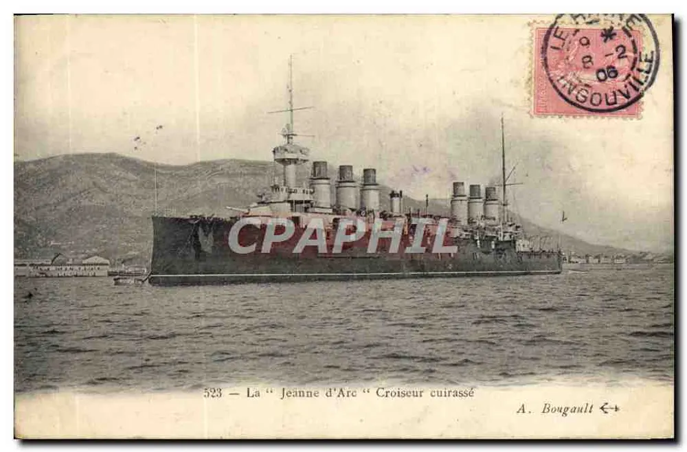 A "Jeanne d'Arc" Cruiser blindado — A. Bougault n°523 - Frente