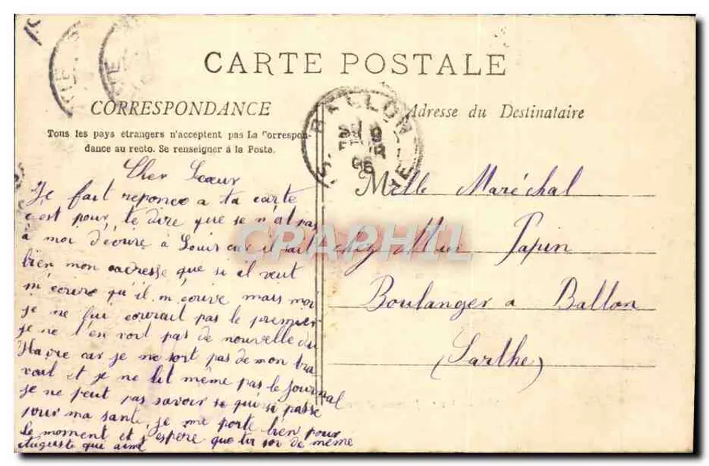 A "Jeanne d'Arc" Cruiser blindado — A. Bougault n°523 - Verso
