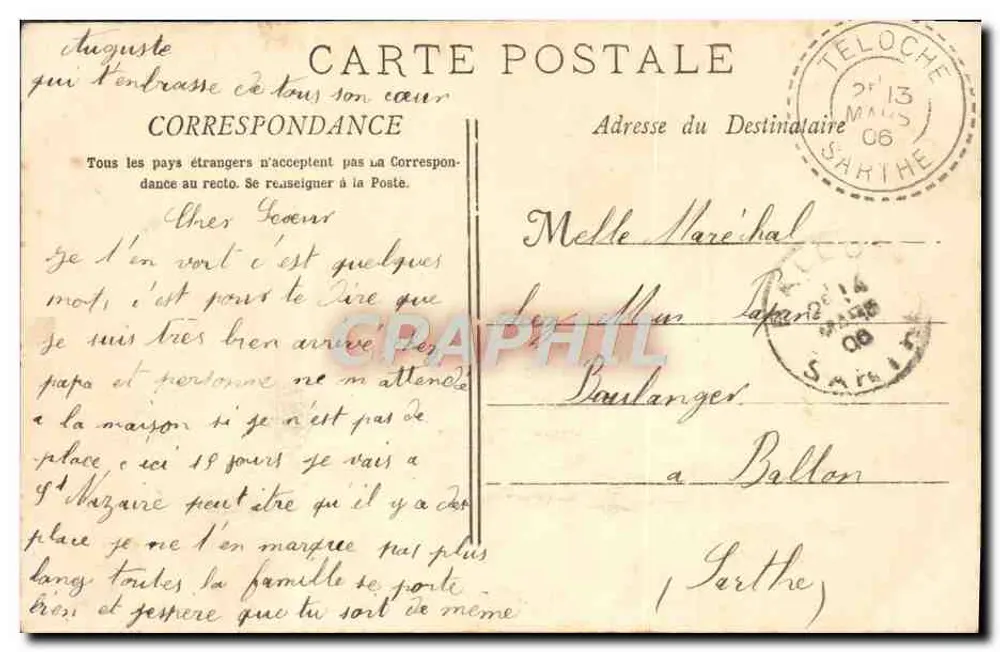 O "Formidable" Cegonha com Torre — A. Bougault n°503 - Verso