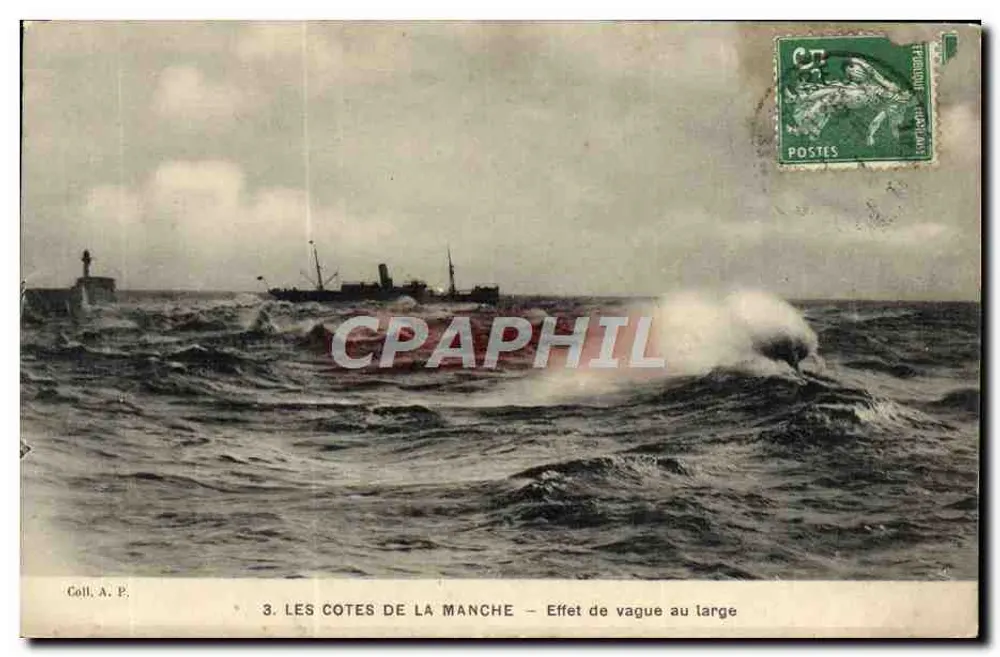 As Costas da Mancha — Efeito de onda no horizonte — Coleção A. P. n°3 - Frente