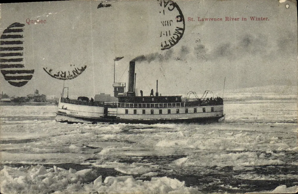 Rio St. Lawrence no Inverno — Québec — editor desconhecido, número de série não visível - Frente