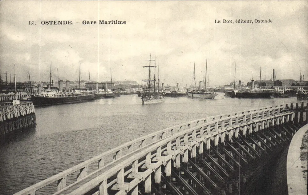 Ostende — Estação Marítima — Le Bon, editor, Ostende - Frente