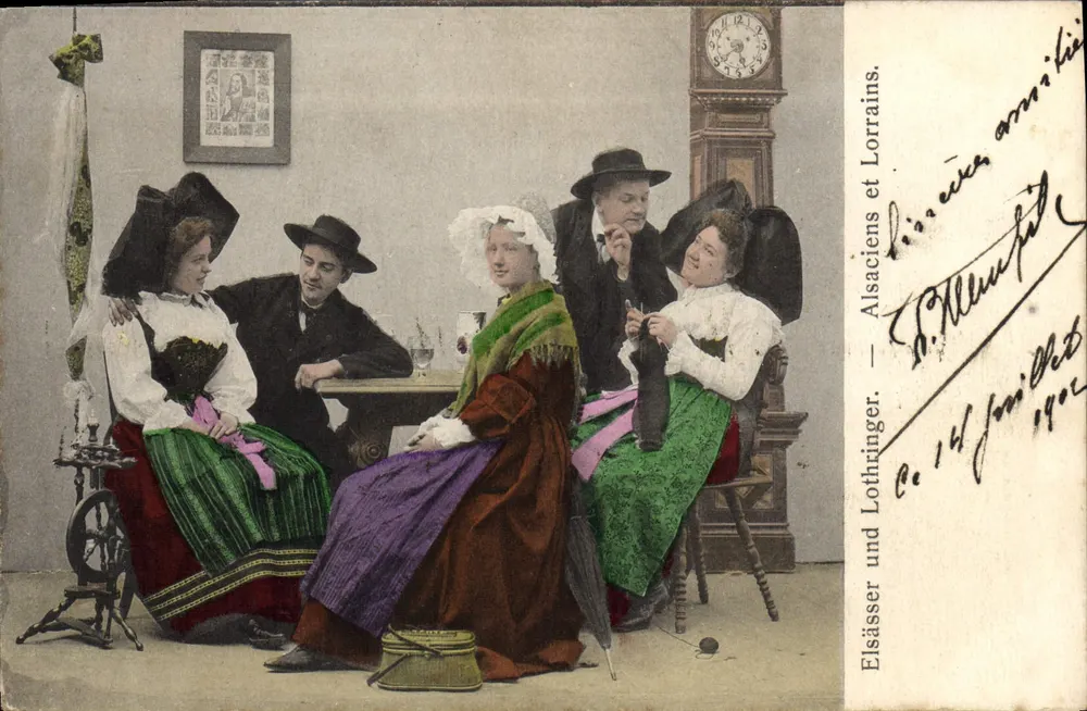 Alsacianos e Lorrainenses — Elsässer und Lothinger — editor J. Maniès & Cie Strasbourg - Frente