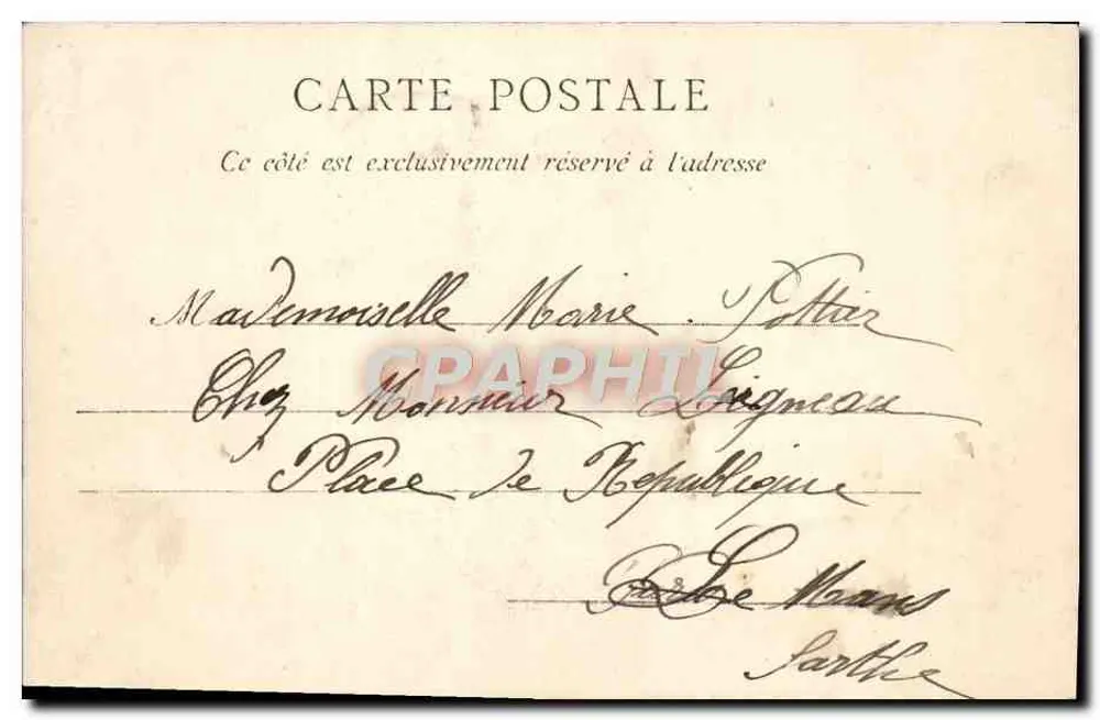 Schloss Vervaine III — Umgebung von Alençon — Antike Ansichtskarte Paris 53 - Rückseite