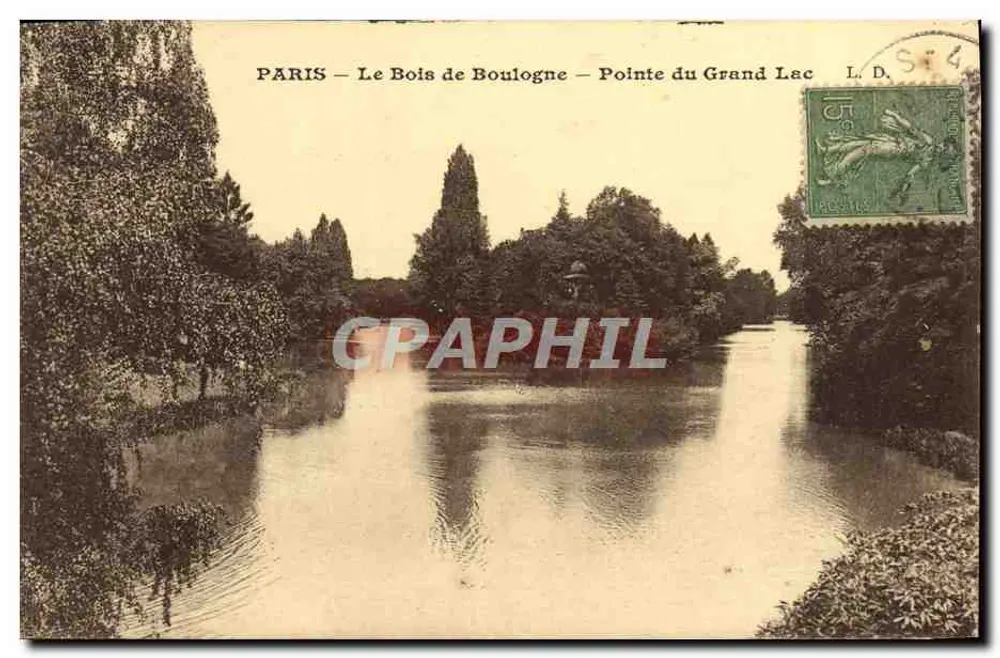 PARIS — Der Bois de Boulogne — Spitze des Großen Sees — L. D. - Vorderseite