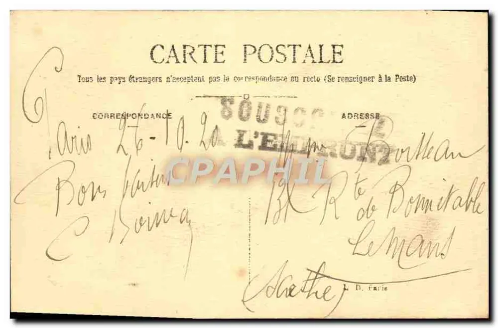 PARIS — Der Bois de Boulogne — Spitze des Großen Sees — L. D. - Rückseite