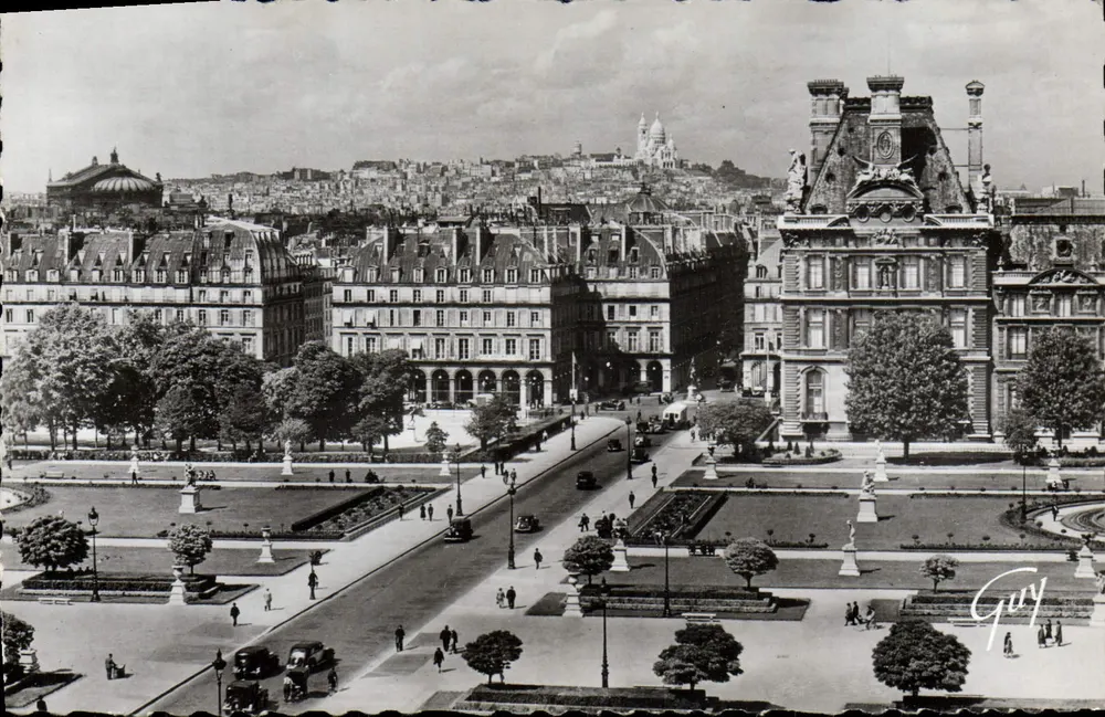 Paris und seine Wunder — Der Montmartre-Hügel vom Louvre-Palast aus gesehen — Éditions d'Art Guy, Paris - Vorderseite