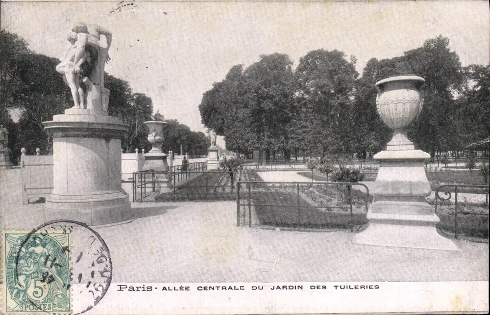 Paris — Zentrale Allee des Tuileries-Gartens — Verlag nicht sichtbar - Vorderseite