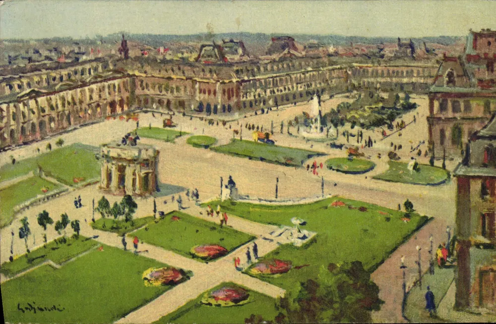 Place du Carrousel — Paris — desenho de G. Galdiandi - Frente