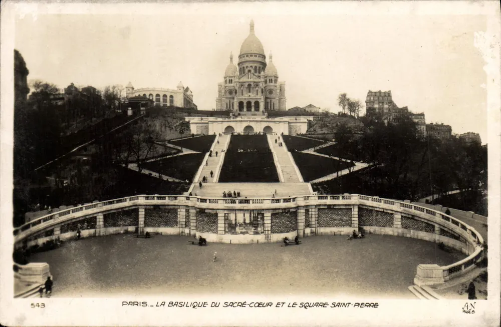 Paris — Basilika des Heiligen Herzens und Platz Saint-Pierre — A.N. Paris, Nr. 543 - Vorderseite