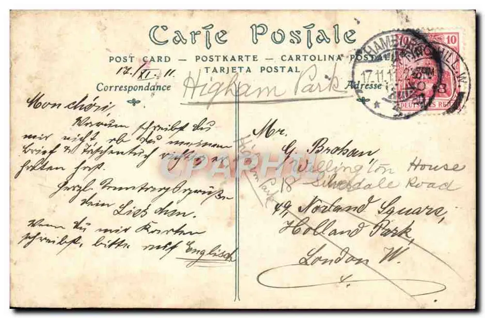 PARIS – Bois de Boulogne, A Cascata — ND Fot. n°120 - Verso