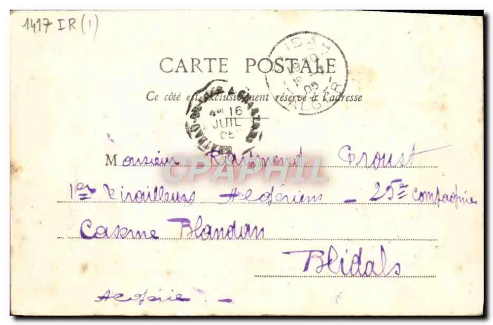 Paris - A Rue de Rivoli — editor desconhecido, n° 91 - Verso