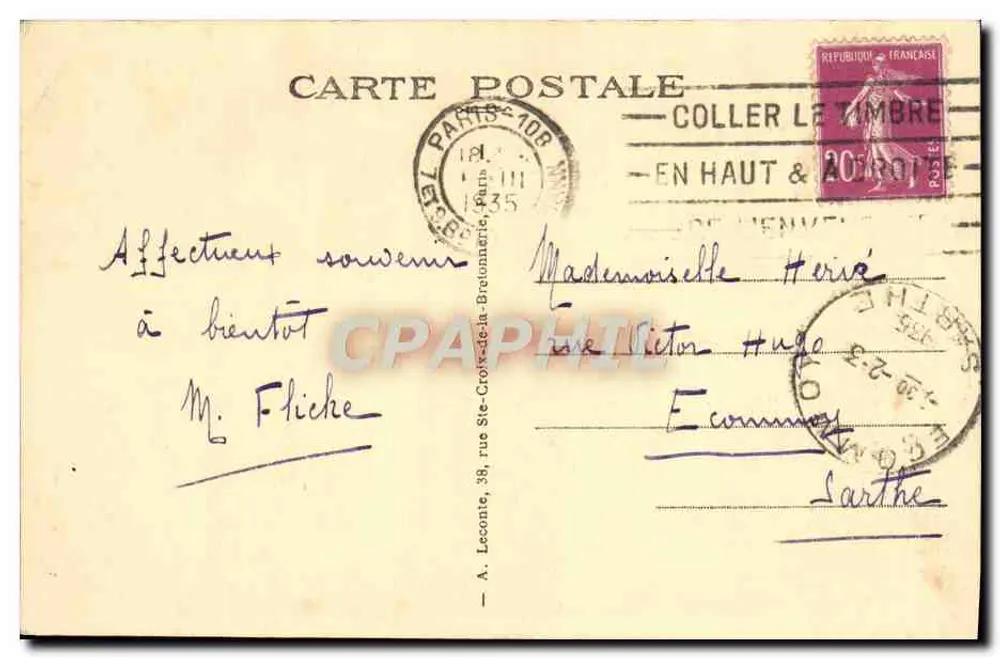 Museu de Cluny — A Porta de Entrada — editor P. Joly, n° 120 - Verso